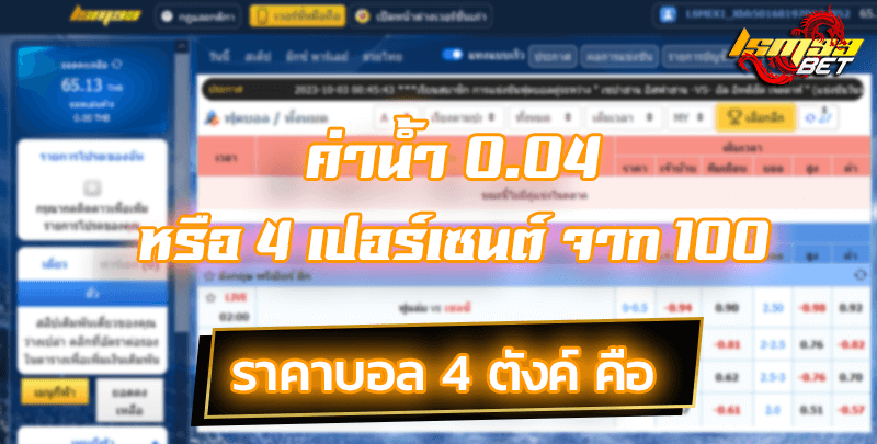 ราคาบอล 4 ตังค์