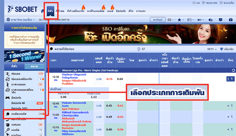 ทางเข้า Sbobet