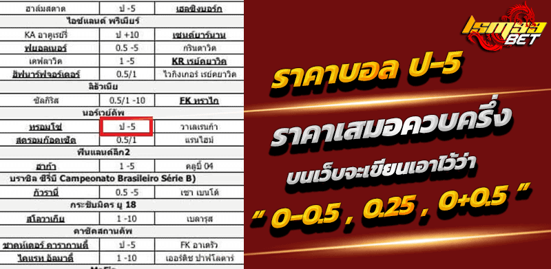 ราคาบอล ป-5